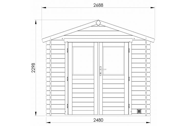 Abri de jardin NICO - 2,8m²