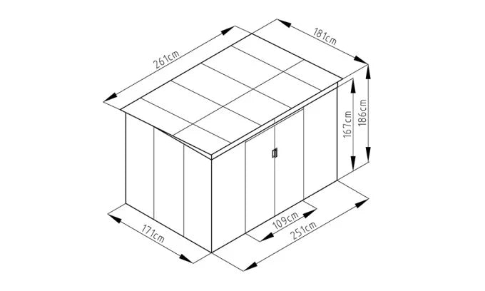 Abri métal SKY C - 4.72m²