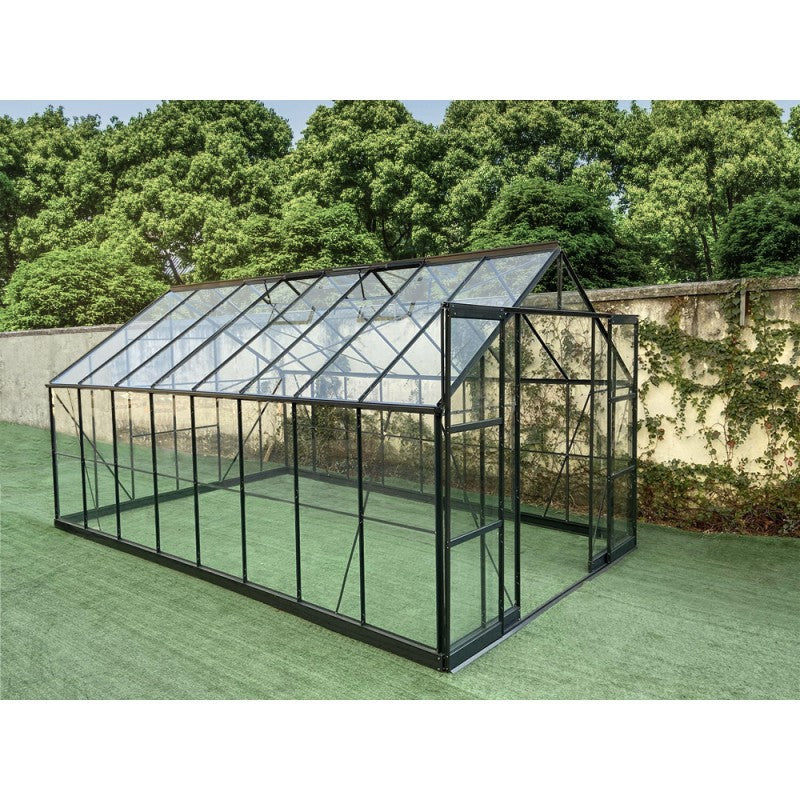 Serre de Jardin 14,52m² en Aluminium Anthracite et Verre Trempé 4mm - Prima