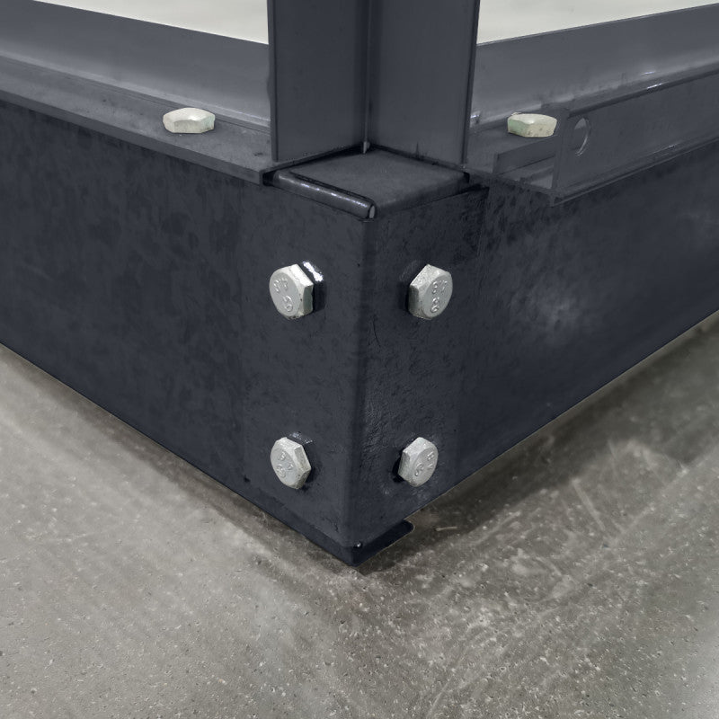 Serre de Jardin 4,57m² en Aluminium Anthracite et Verre Trempé 4mm - RINCA